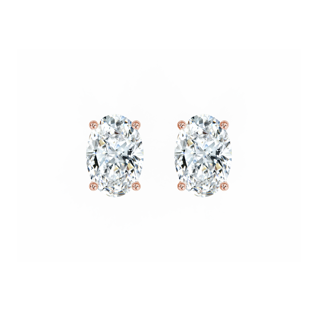 Oval Lab-Grown Diamond Studs – 2.00ct TDW