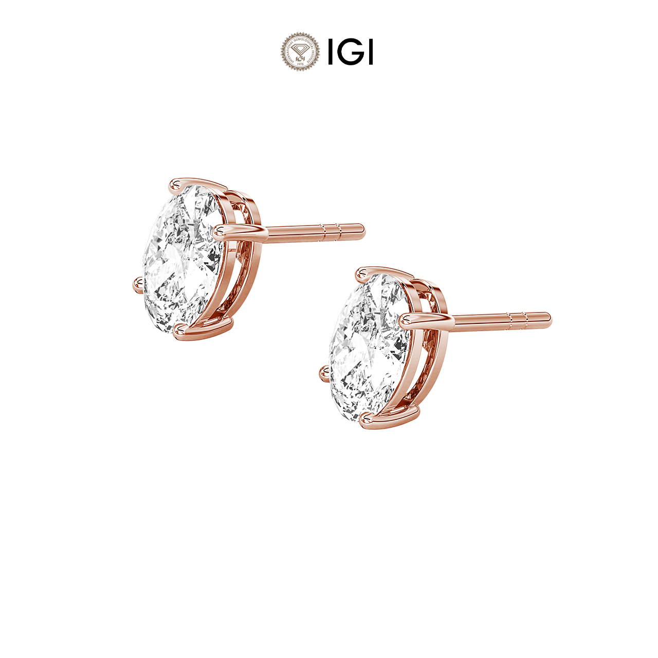 Oval Lab-Grown Diamond Studs – 2.00ct TDW