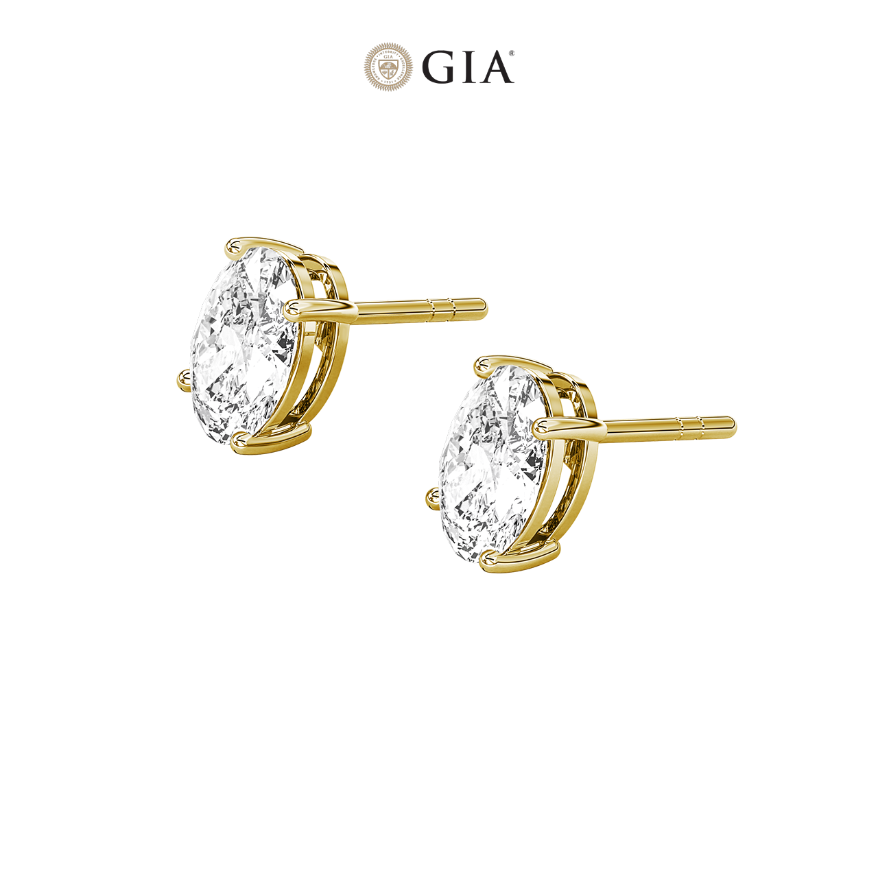 Oval Natural Diamond Studs – 2.00ct TDW