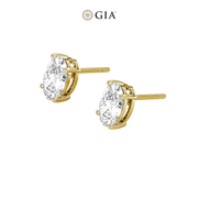 Oval Natural Diamond Studs – 2.00ct TDW