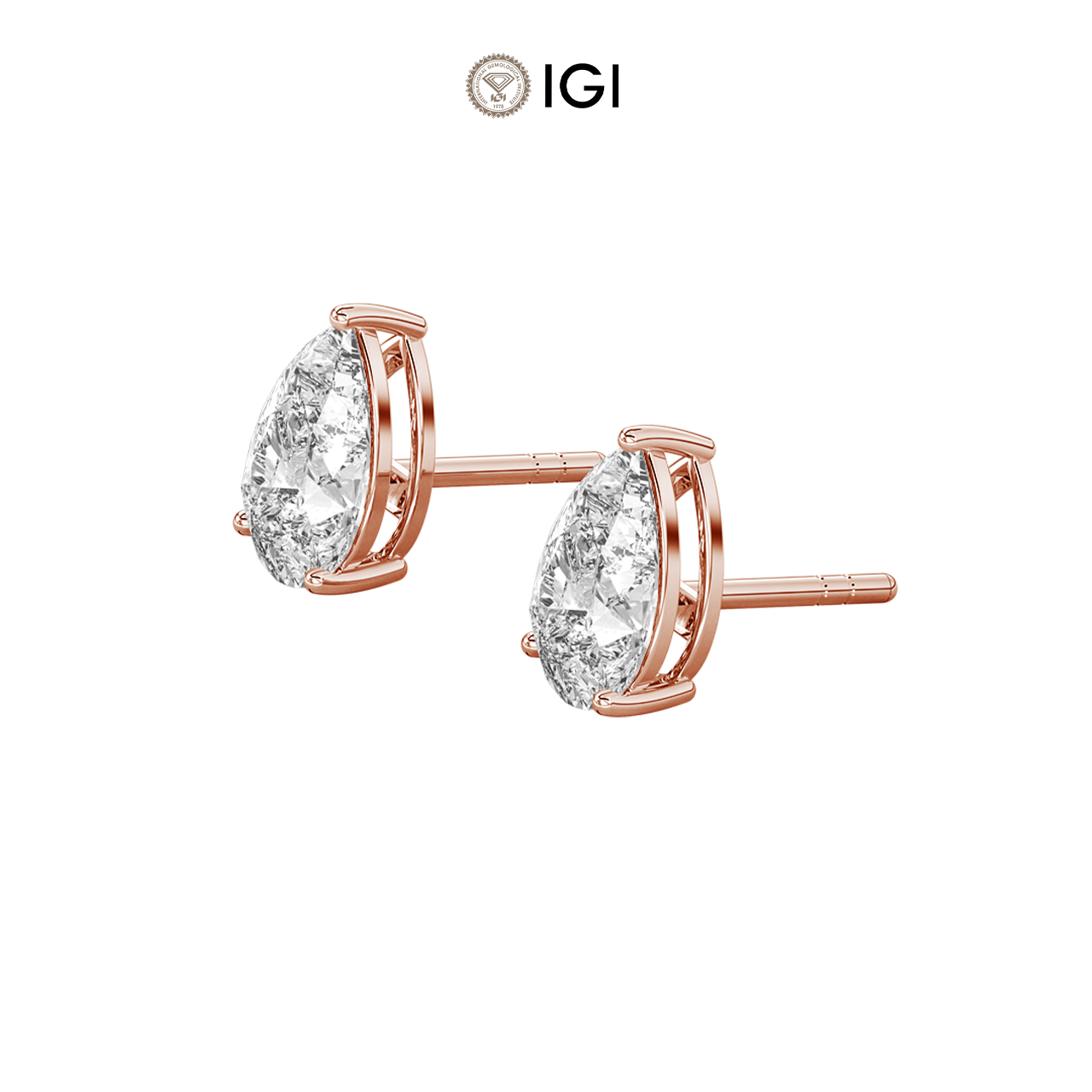 Pear Lab-Grown Diamond Studs – 2.00ct TDW