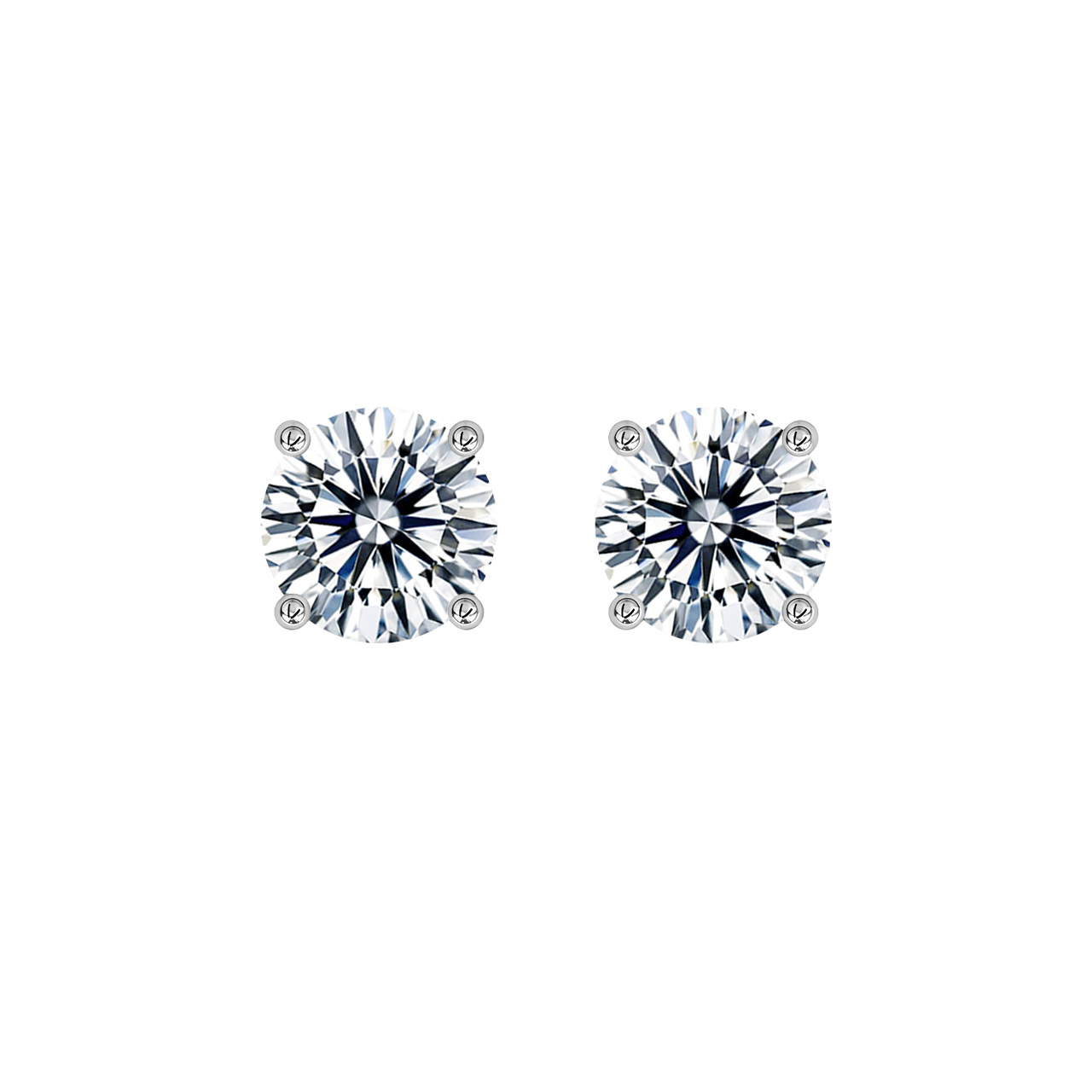 Round Natural Diamond Studs – 2.00ct TDW