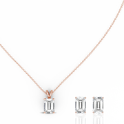 2.00ct Emerald Natural Diamond Pendant set