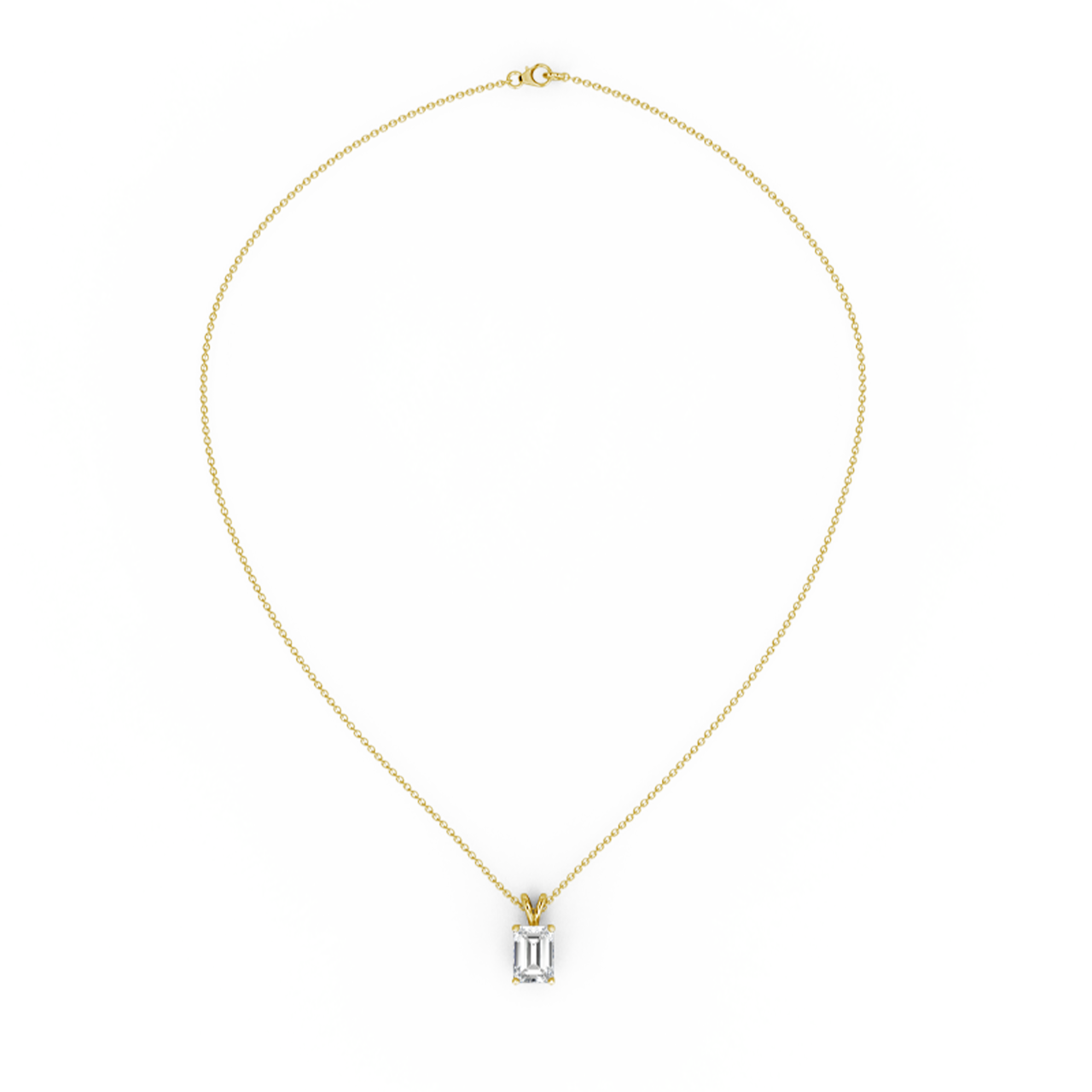 2.00ct Emerald Lab Diamond Pendant