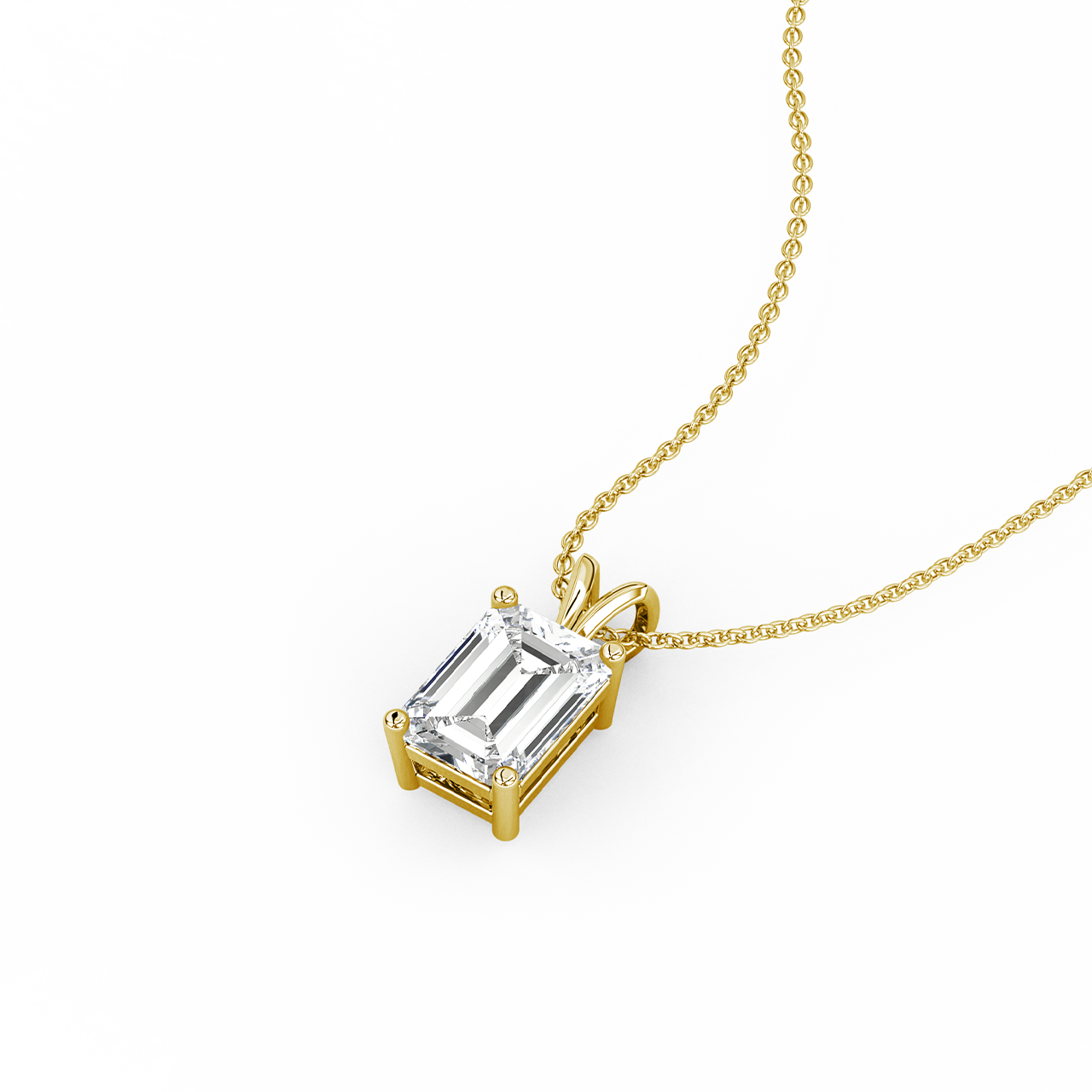 2.00ct Emerald Lab Diamond Pendant