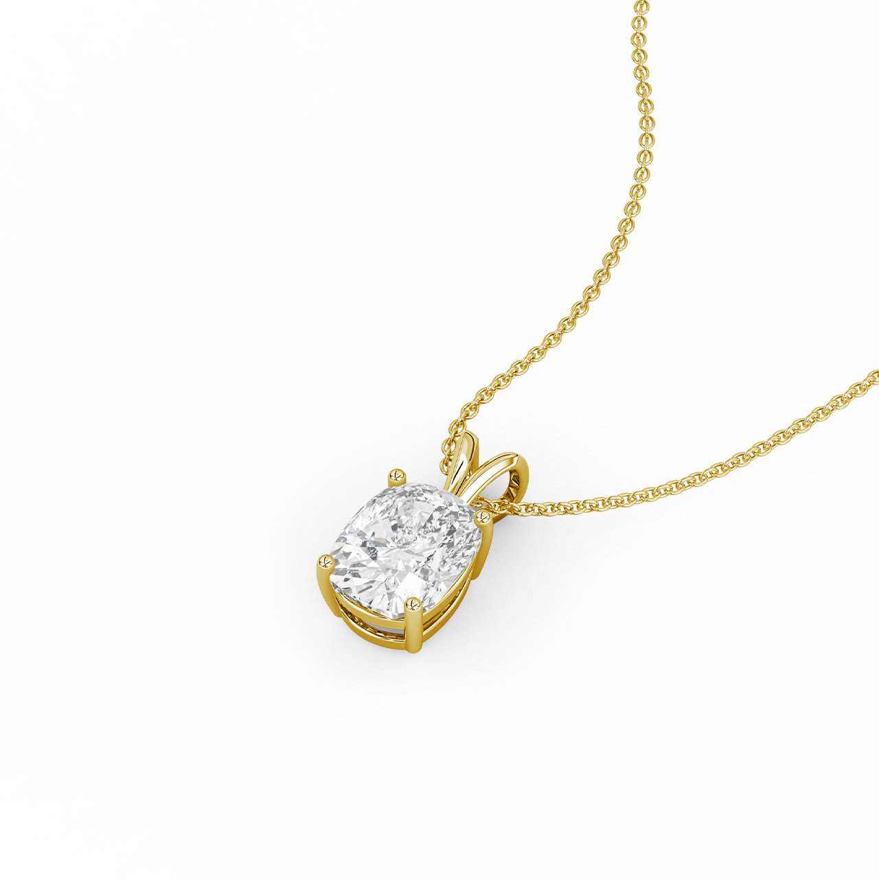 2.00ct Long Cushion Lab Diamond Pendant