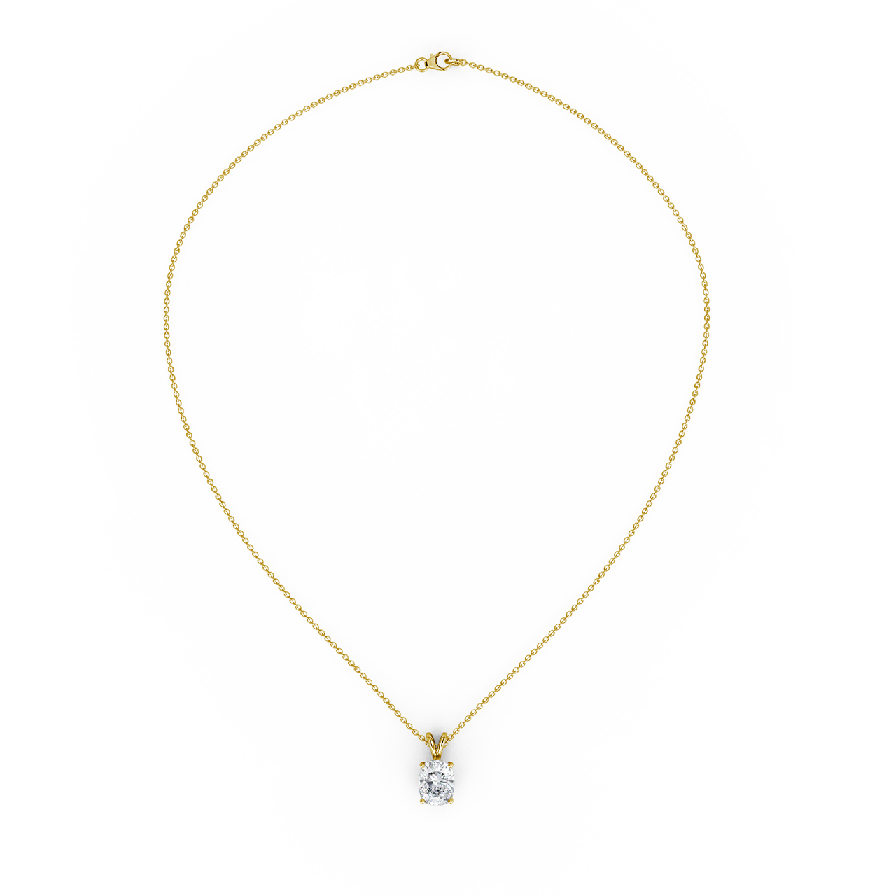 2.00ct Long Cushion Lab Diamond Pendant