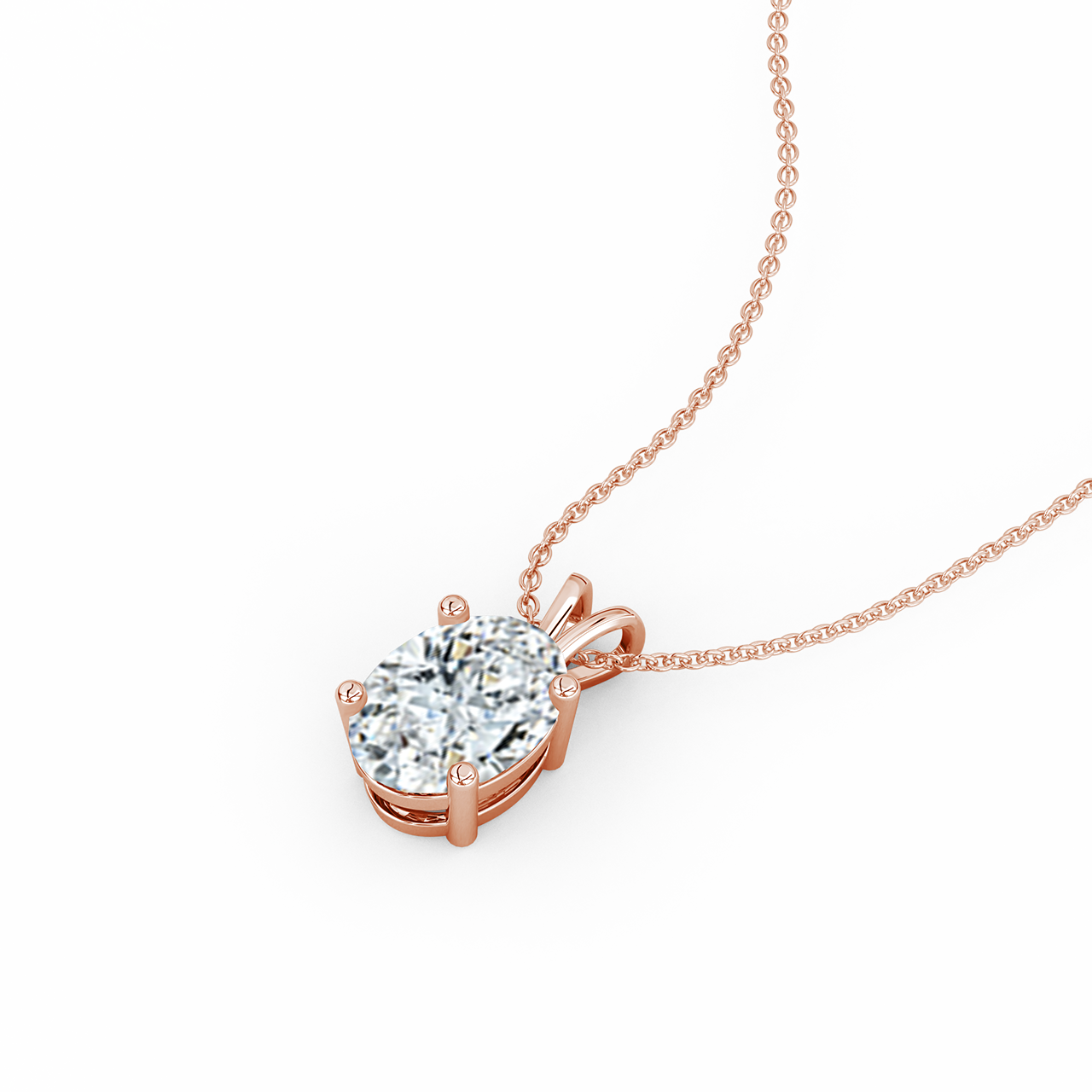 2.00ct Oval Lab Diamond Pendant