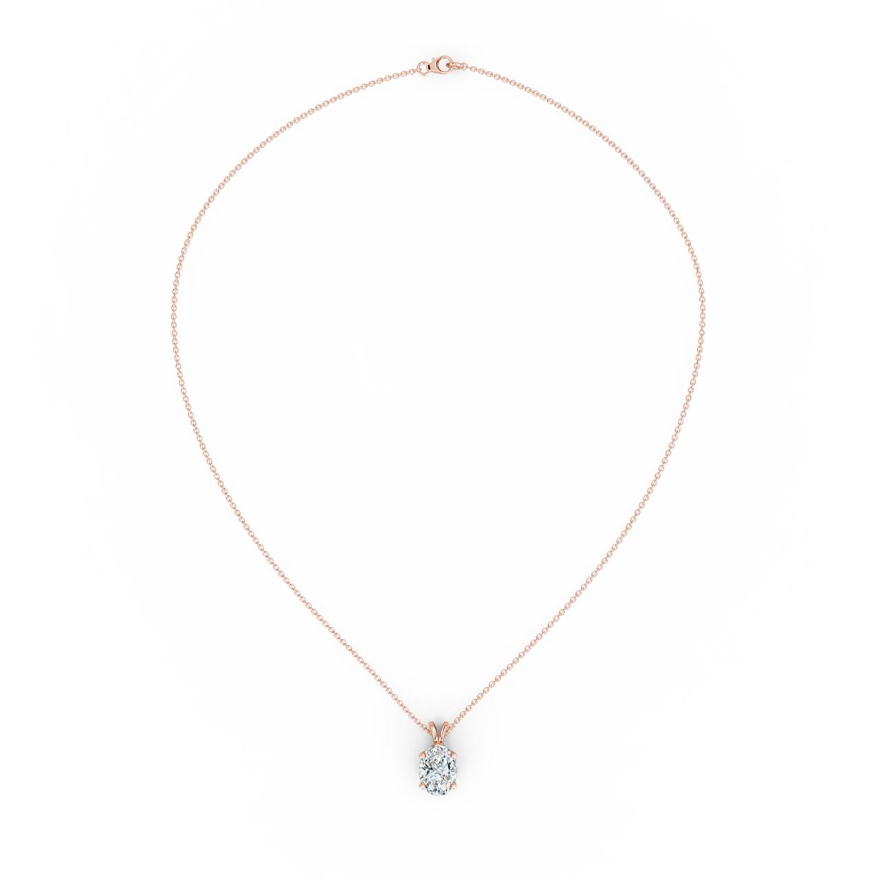 2.00ct Oval Lab Diamond Pendant