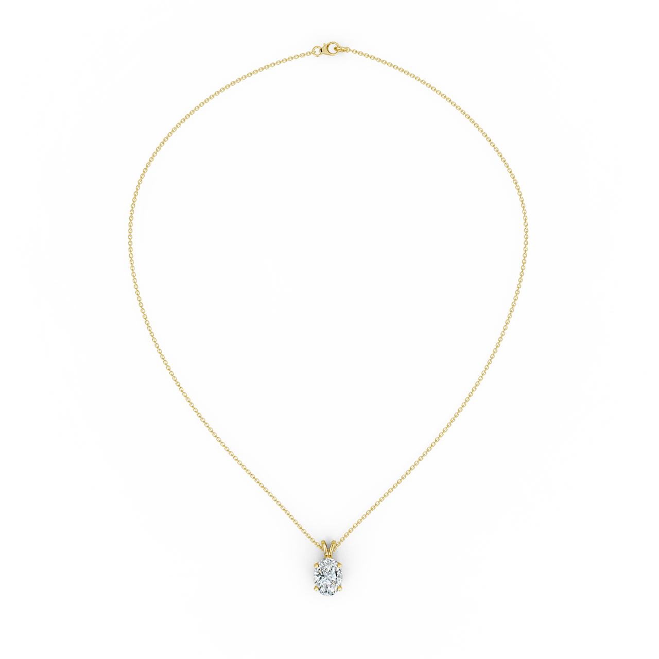 2.00ct Oval Natural Diamond Pendant
