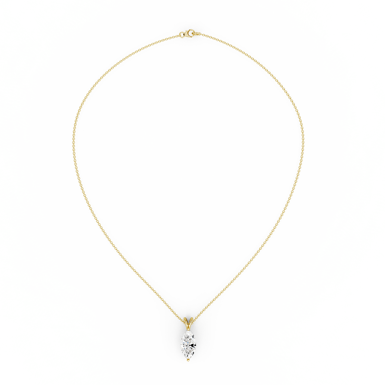 2.00ct Marquise Lab Diamond Pendant