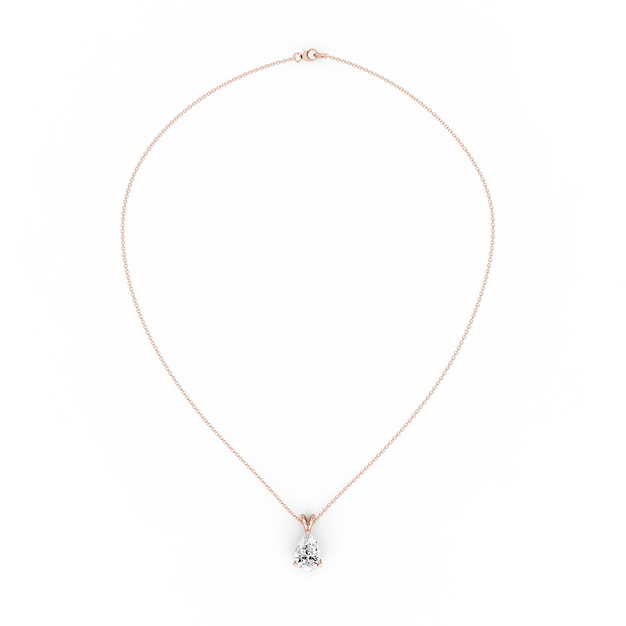 2.00ct Pear Lab Diamond Pendant