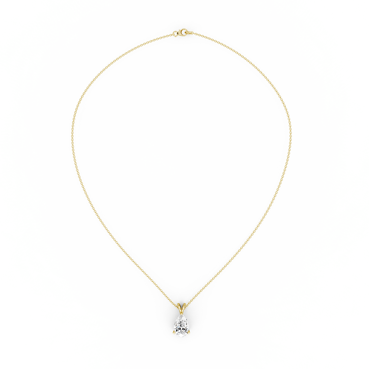2.00ct Pear Natural Diamond Pendant