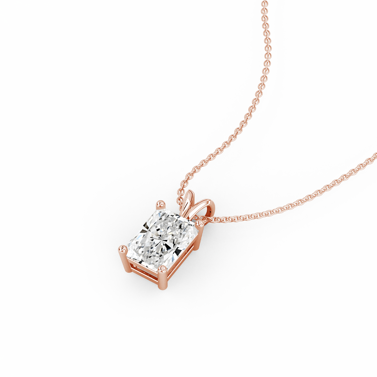 2.00ct Radiant Lab Diamond Pendant