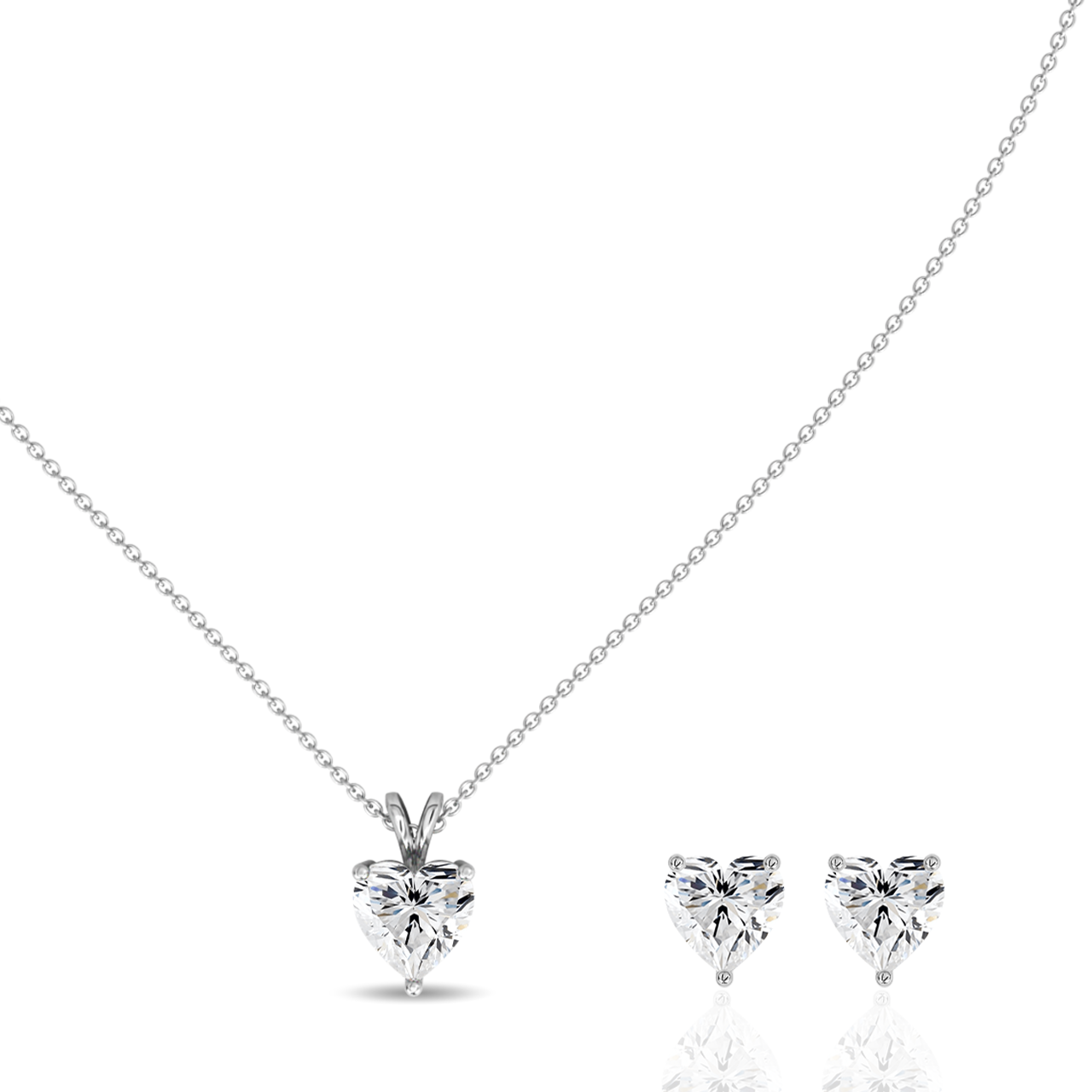 2.00ct Heart Lab-Grown Diamond Pendant set