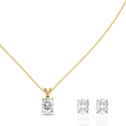 2.00ct Long Cushion Lab-Grown Diamond Pendant set