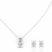 2.00ct Radiant Lab-Grown Diamond Pendant set