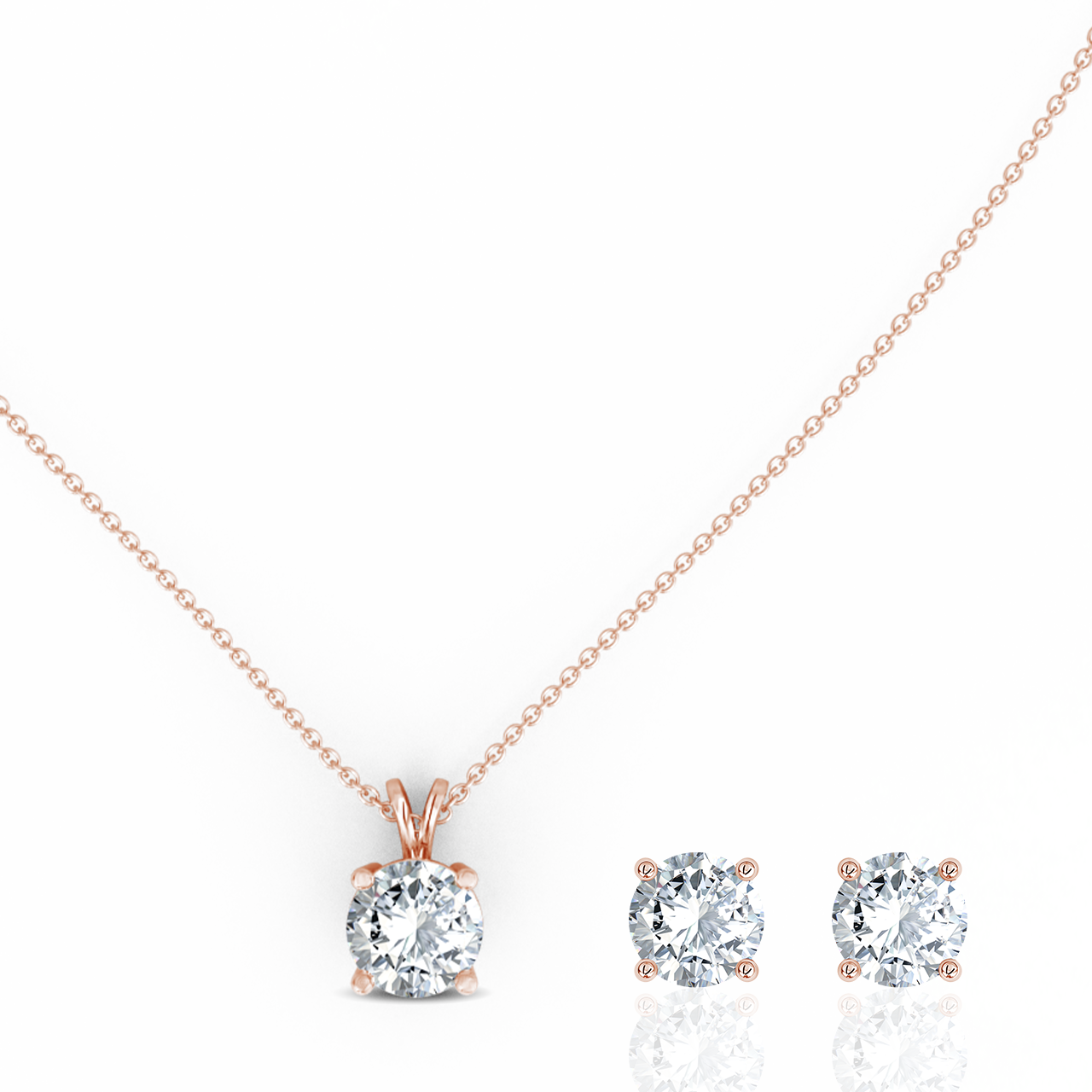 2.00ct Round Natural Diamond Pendant set