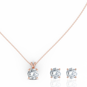 2.00ct Round Natural Diamond Pendant set