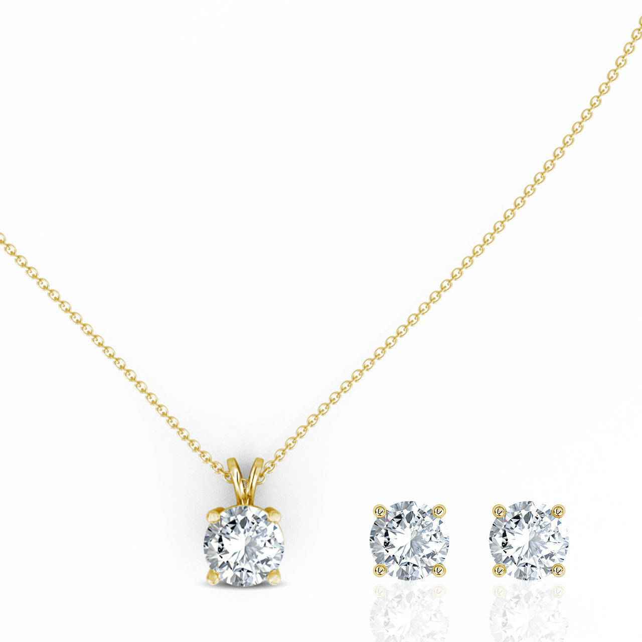 2.00ct Round Lab-Grown Diamond Pendant set
