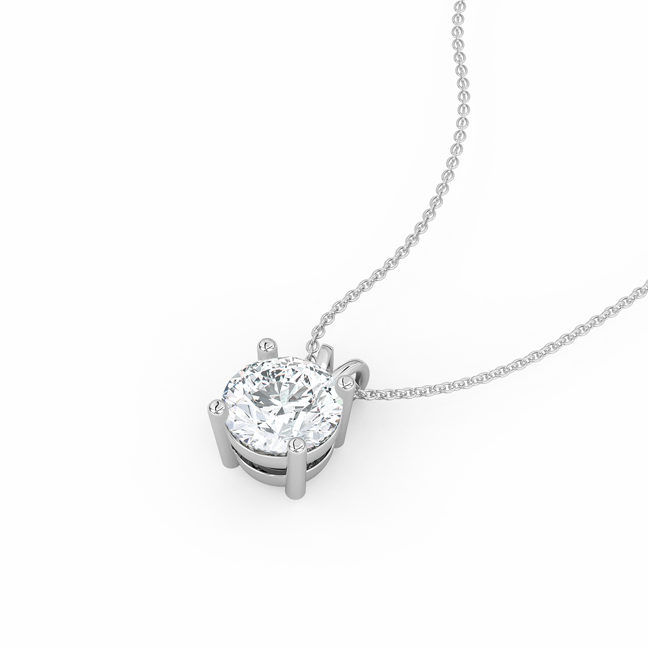 2.00ct Round Natural Diamond Pendant