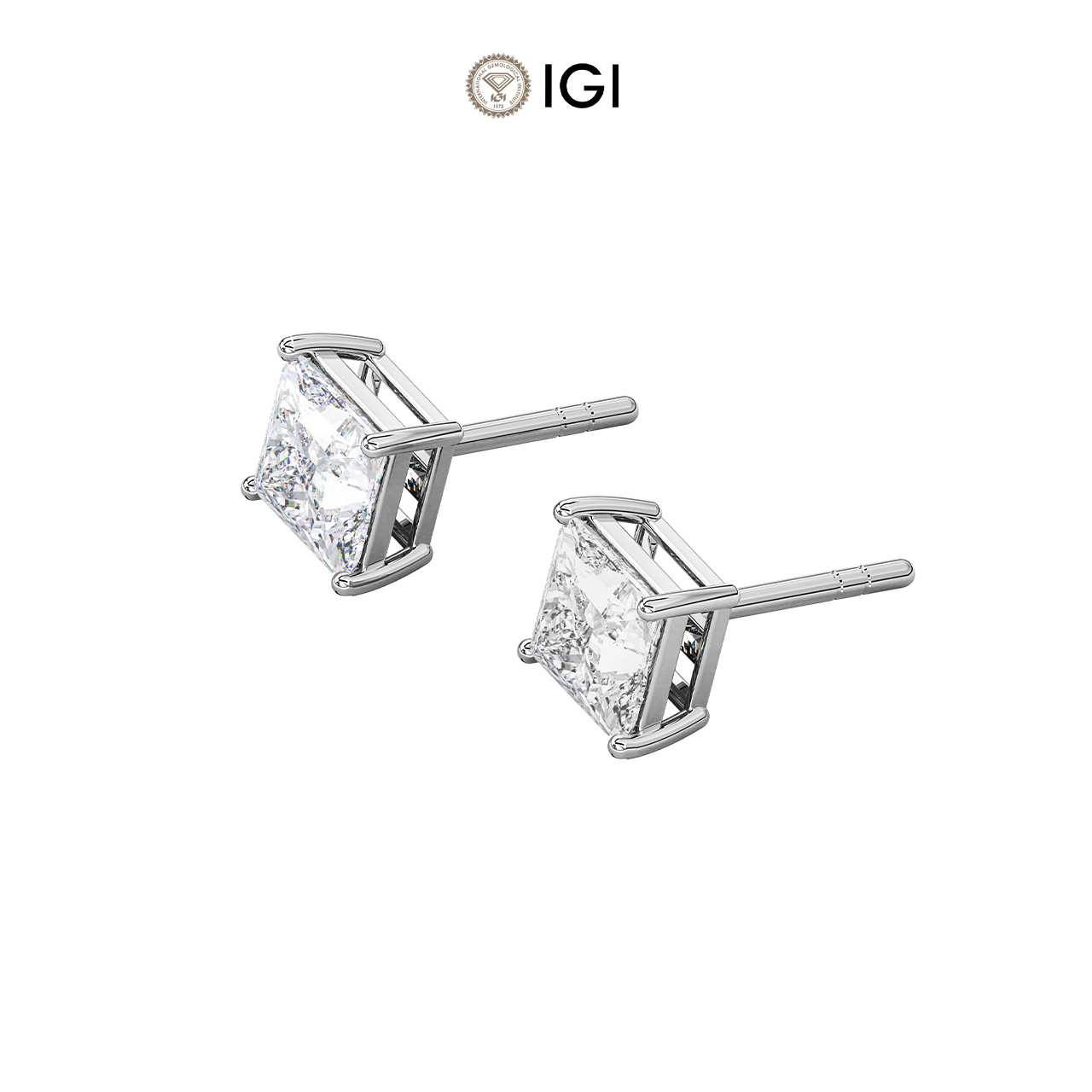 Princess Lab-Grown Diamond Studs – 2.00ct TDW