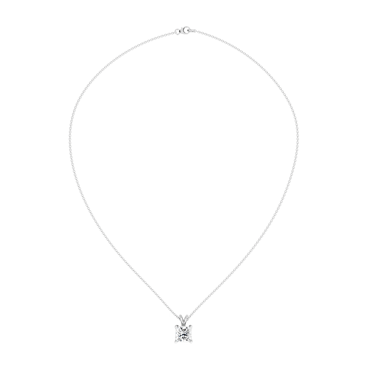 2.00ct Princess Natural Diamond Pendant
