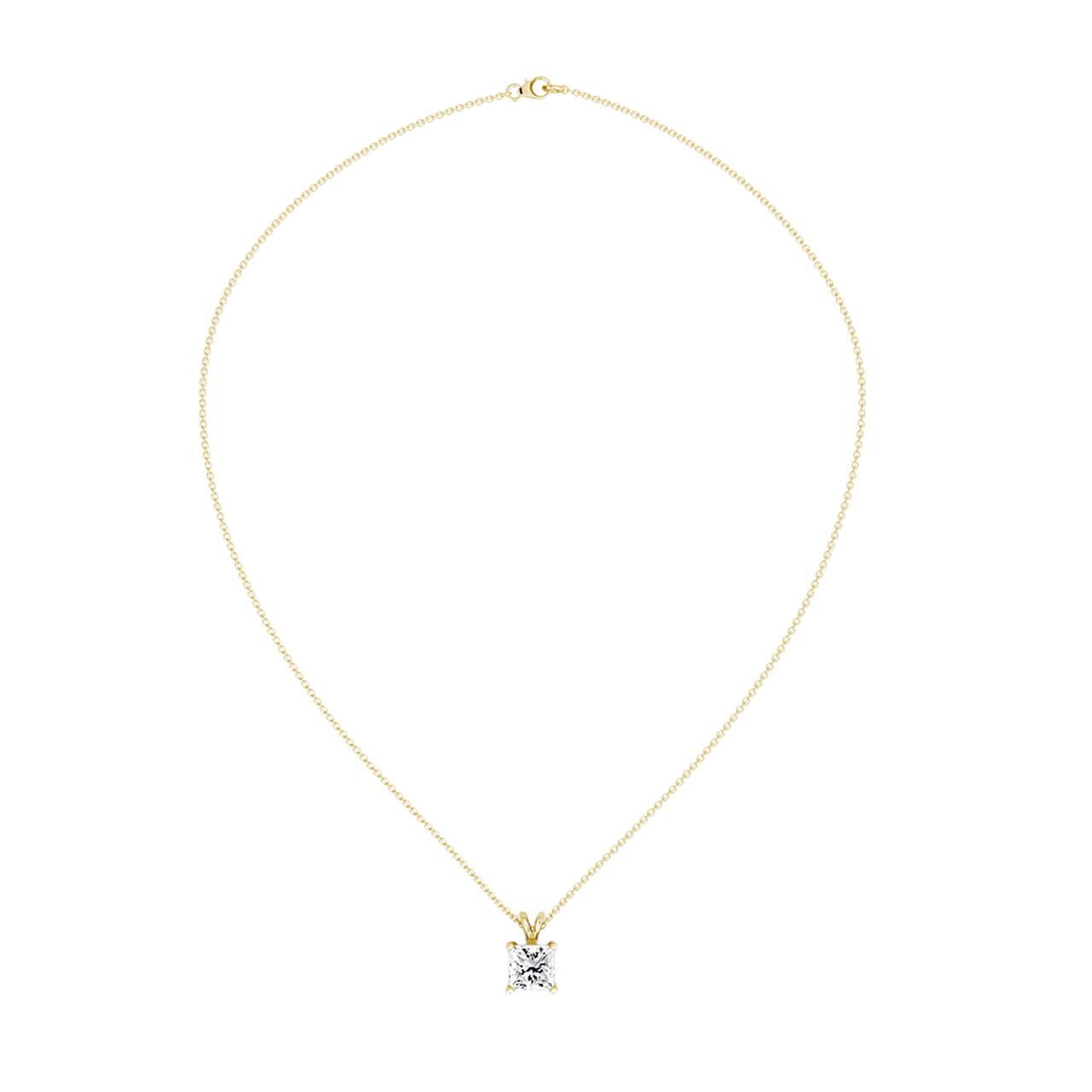 2.00ct Princess Lab Diamond Pendant