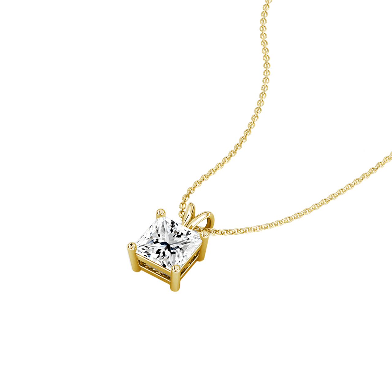 2.00ct Princess Lab Diamond Pendant