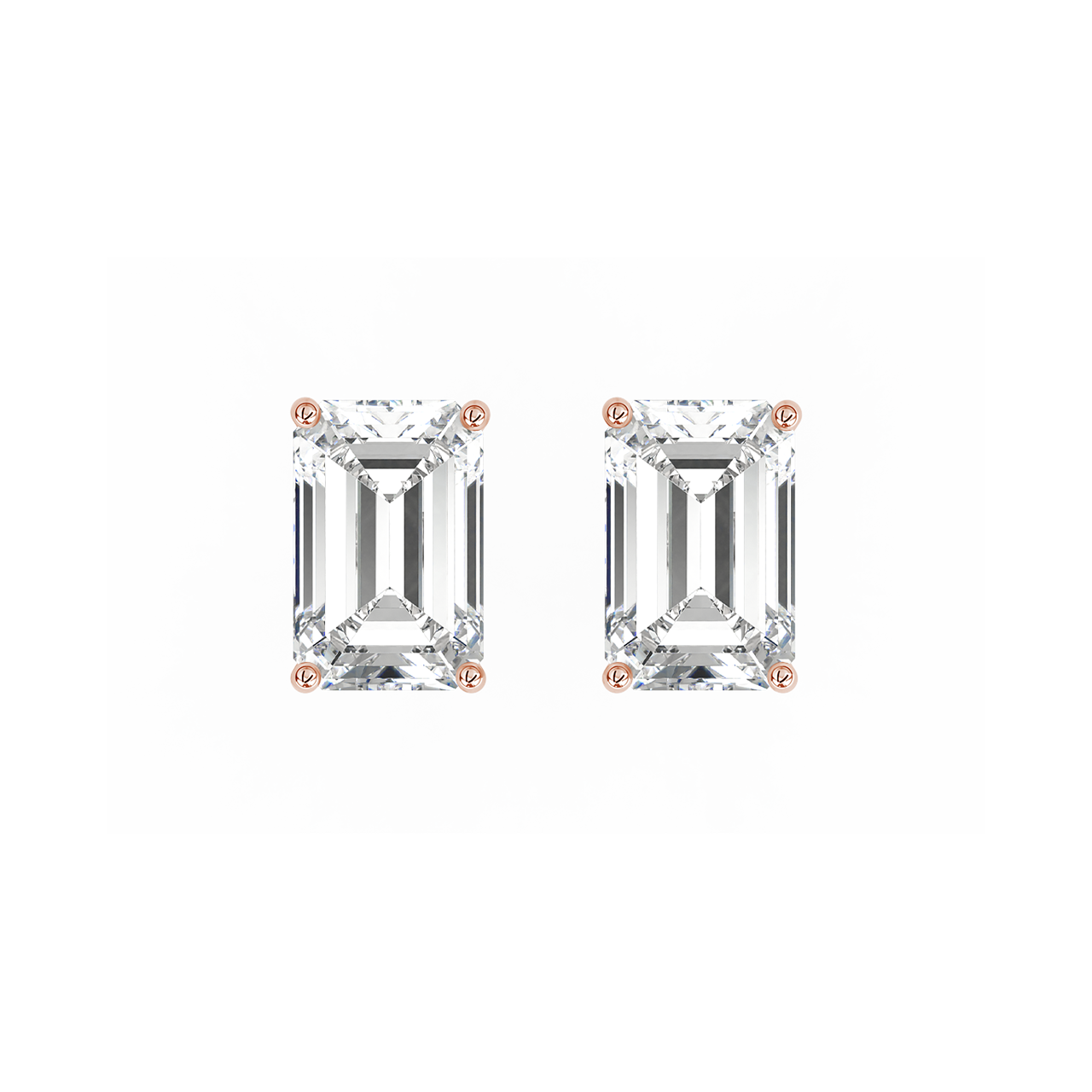 Emerald Lab-Grown Diamond Studs – 2.00ct TDW