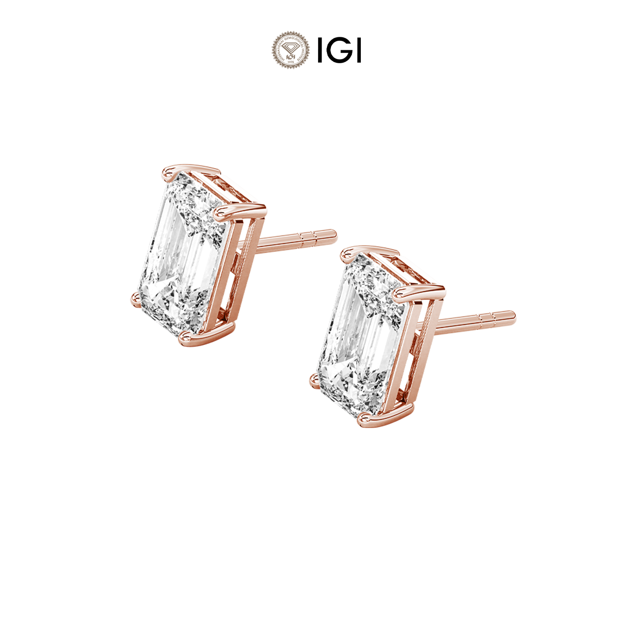 Emerald Lab-Grown Diamond Studs – 2.00ct TDW