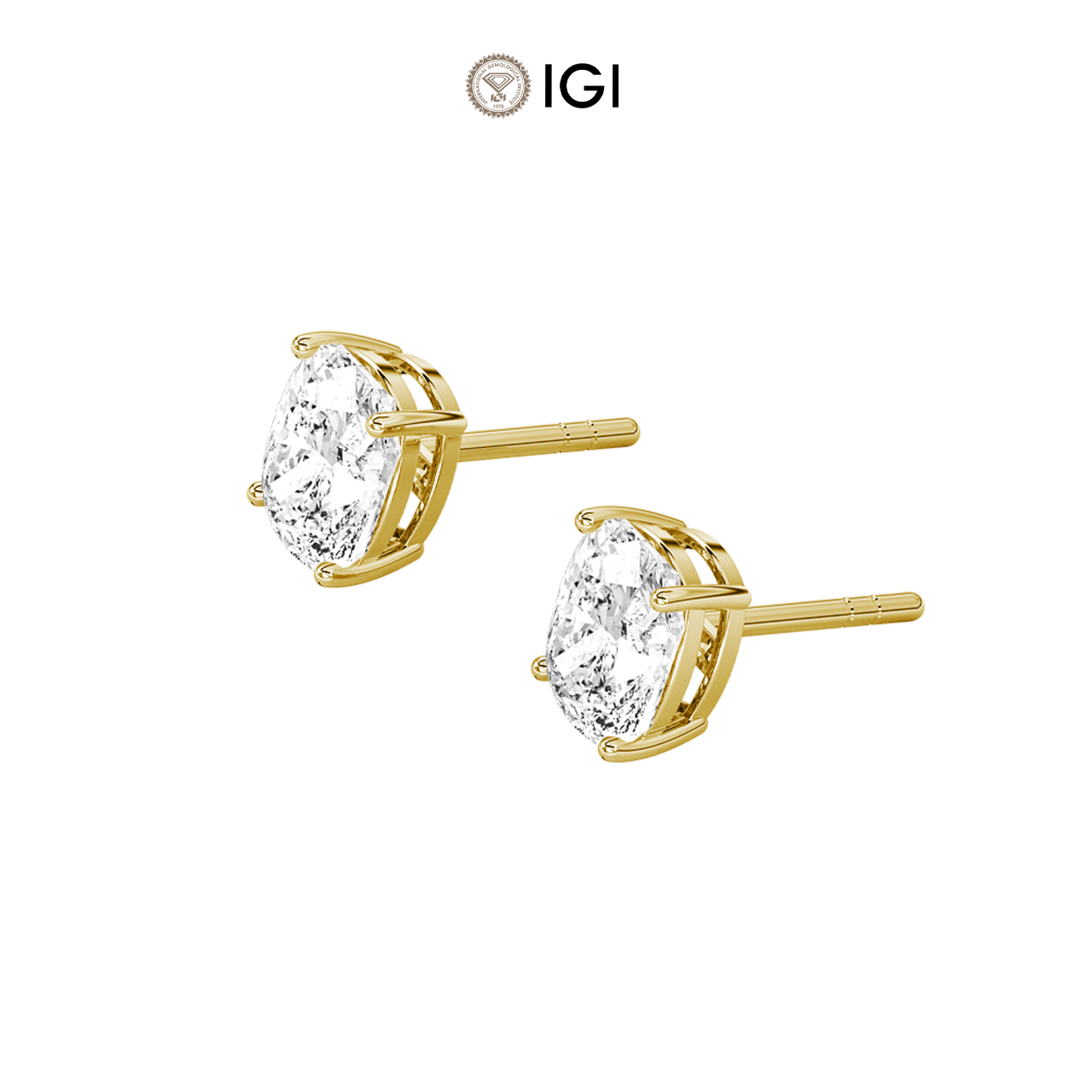 Long Cushion Lab-Grown Diamond Studs – 2.00ct TDW