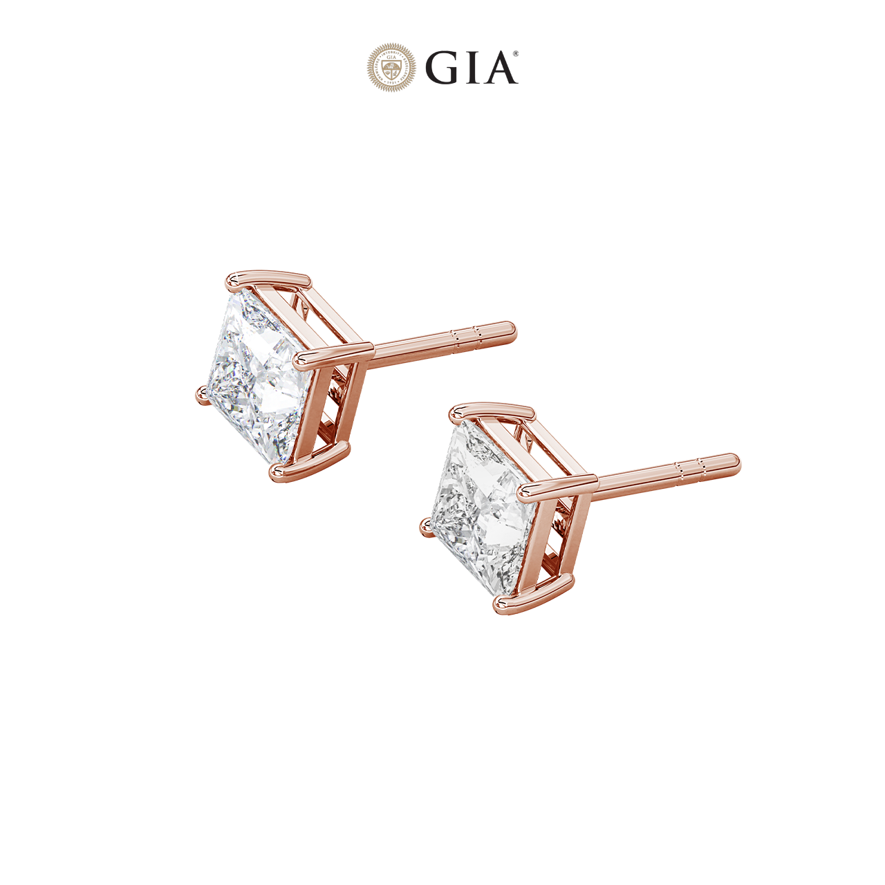 Princess Natural Diamond Studs – 2.00ct TDW