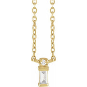 14K Yellow .05 CTW Natural Diamond Bar 18' Necklace