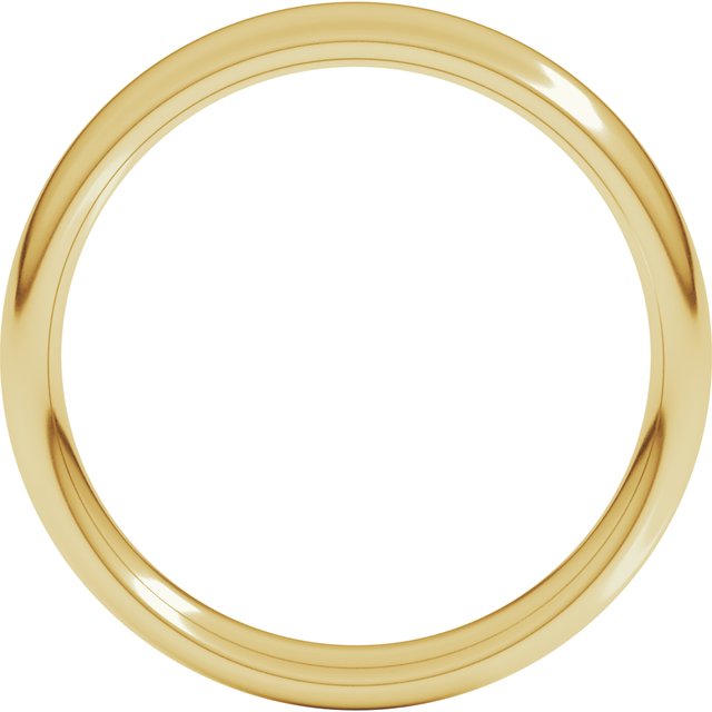 14K Yellow 4 mm Comfort-Fit Standard Weight European-Style Band Size 8