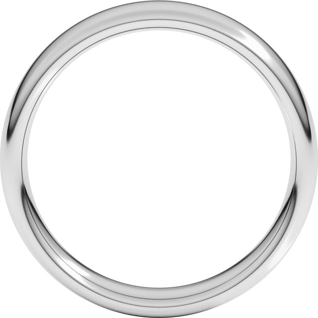 14K White 5 mm Comfort-Fit Standard Weight European-Style Band Size 8