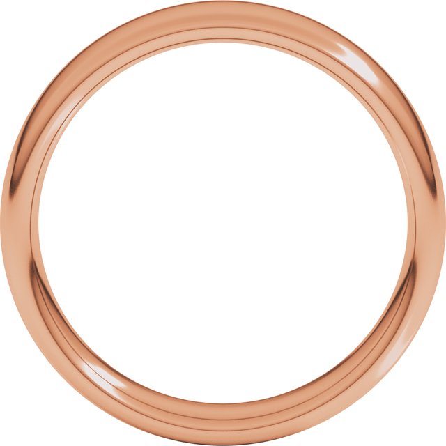 18K Rose 5 mm Comfort-Fit Standard Weight European-Style Band Size 9.5