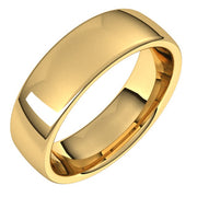 14K Yellow 6 mm Comfort-Fit Standard Weight European-Style Band Size 10