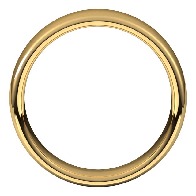 14K Yellow 6 mm Comfort-Fit Standard Weight European-Style Band Size 10