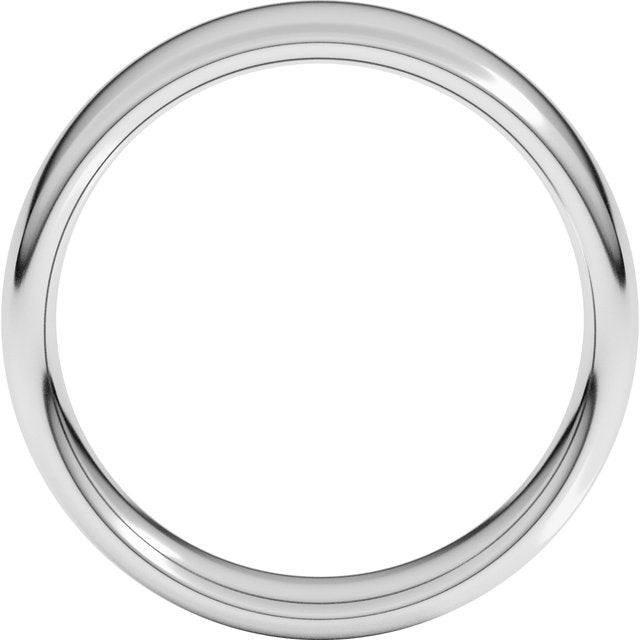 14k White 6 Mm Comfort-fit European-style Band Size 11.5