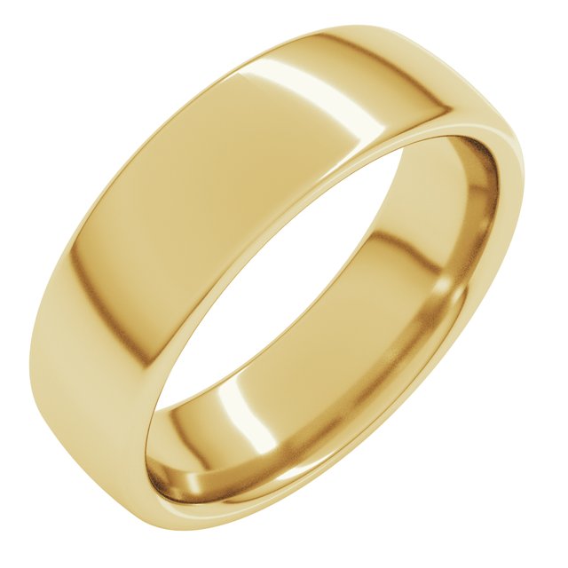 14k Yellow 6 Mm Comfort-fit European-style Band Size 5