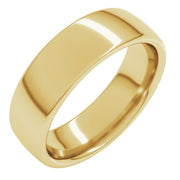 14k Yellow 6 Mm Comfort-fit European-style Band Size 12.5