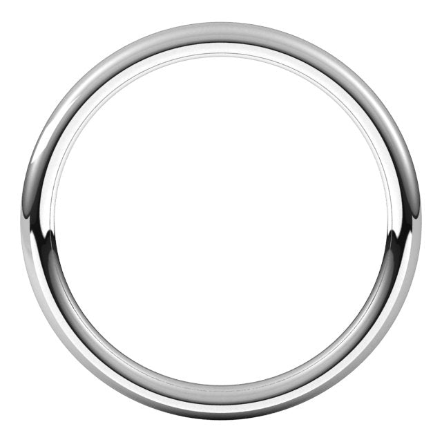 14K White 2 mm Comfort-Fit Standard Weight European-Style Band Size 9.5