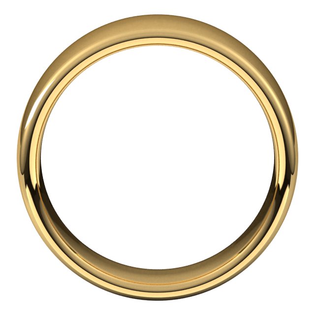 14K Yellow 8 mm Comfort-Fit Standard Weight European-Style Band Size 10