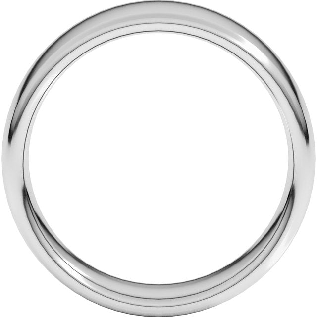14k White 7 Mm Comfort-fit European-style Band Size 8
