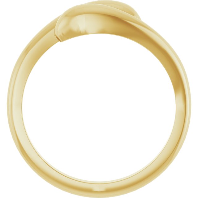14K Yellow Domed Bypass Ring
