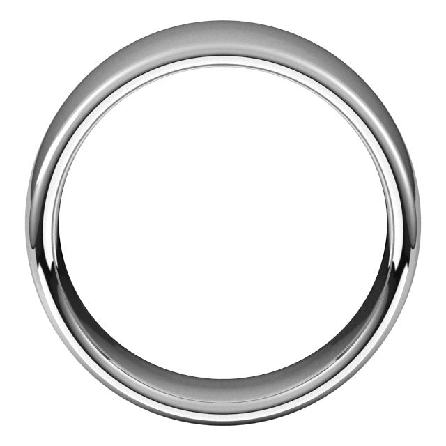 18K White 9 mm Comfort-Fit Standard Weight European-Style Band Size 10