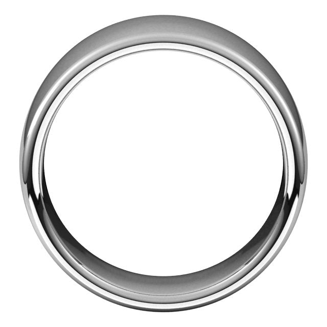 14K White 10 mm Comfort-Fit Standard Weight European-Style Band Size 9.5