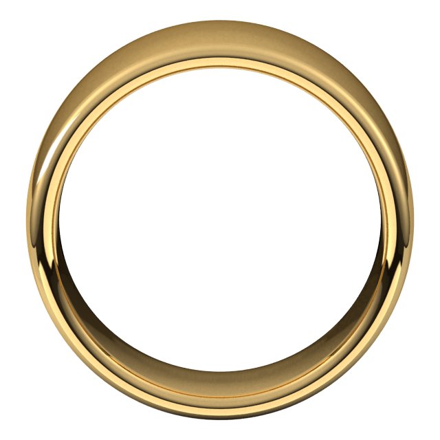 14K Yellow 10 mm Comfort-Fit Standard Weight European-Style Band Size 6