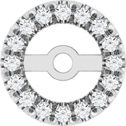 14K White 4.6 mm ID 1/8 CTW Natural Diamond French-Set Earring Jackets
